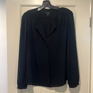JCrew ruffle detail blouse
